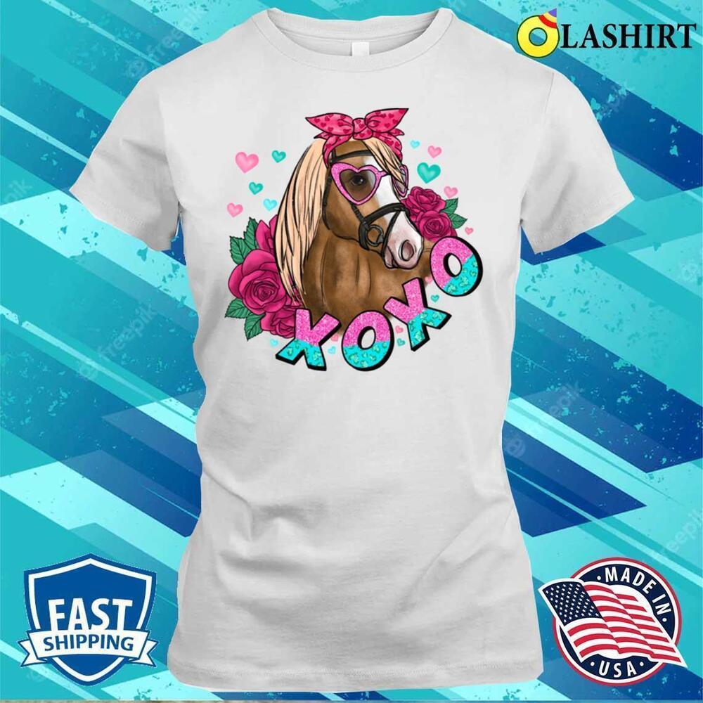 Xoxo Tshirt Romantic Horse Xoxo Valentine Day Tshirt